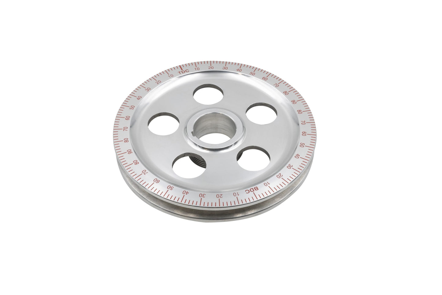 Polished Pulley withÂ Holes, Red Numbers