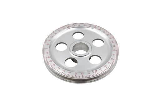 Polished Pulley withÂ Holes, Red Numbers
