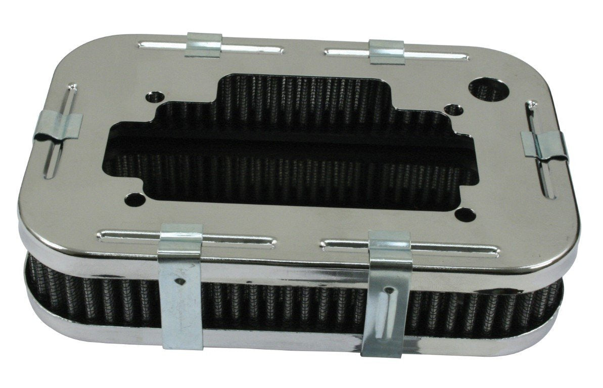 Chrome Rectangular Air Cleaner Type 3 HPMX/IDF