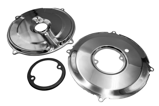 Chrome Alternator/Generator Backing Plate 3 Piece Kit