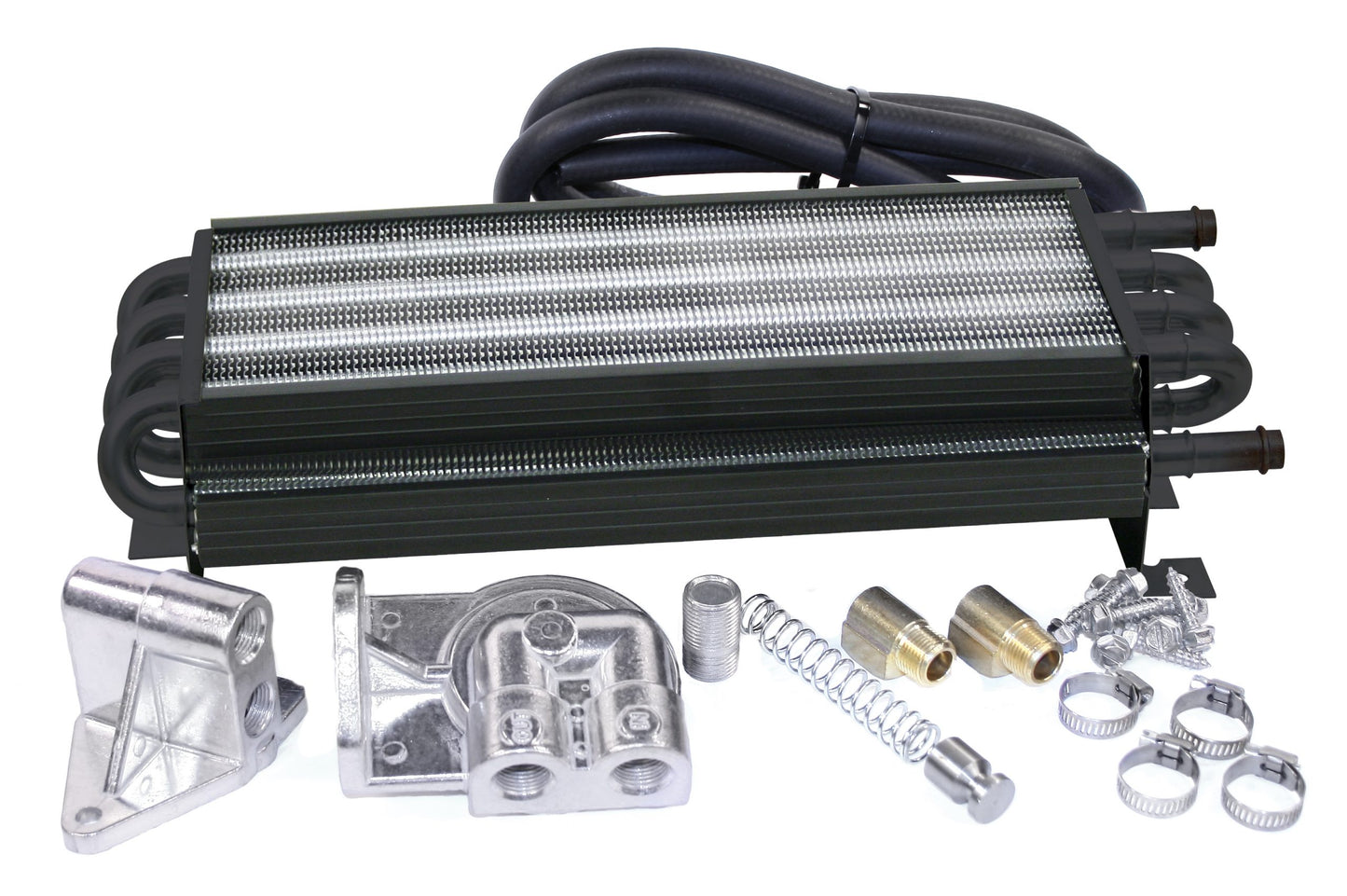 Skin Packed 8 Pass Oil Cooler Kit, 1/2" Hose Barb, with Booster Kit