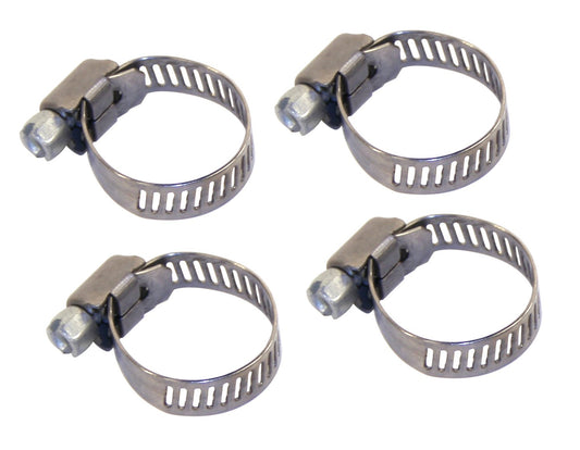 Hose Clamps   Fits 3/8" & 1/2", Pack of 4
