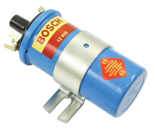 Bosch Blue Coil, with Bracket, 12 Volt Blue in Color, Primary Resistance 3.4 Ohms, Epoxy filled, (Boxed)