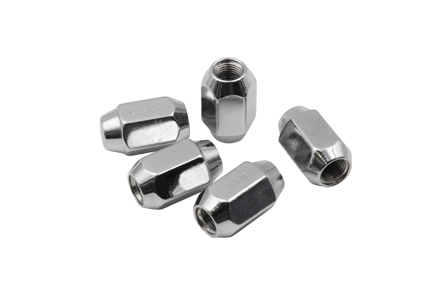 Chrome Lug Nuts, 7/16" x 20, RH, Acorn 60Âº Style (Set of 5)