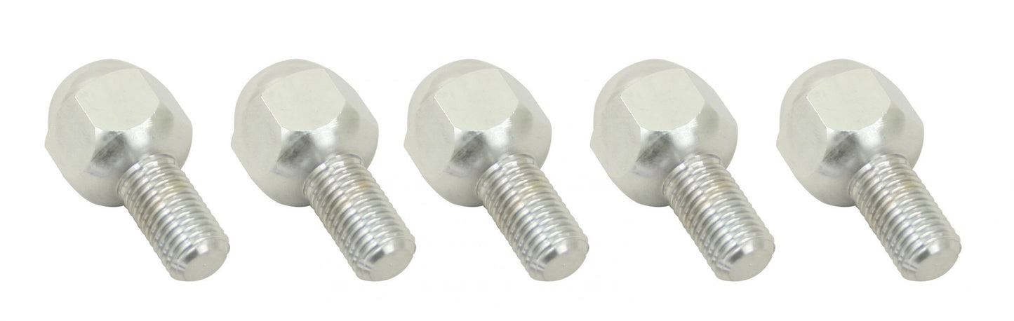 Chrome Lug Bolts   M12 1.5, 20mm Long, Set of 5, Steel / Aluminum Wheels