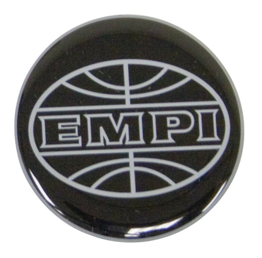 EMPI Logo, Black / Silver, 43mm Fits Most Wheels & Wheel Caps, Set of 4Â Also fits 79 4115/16/17