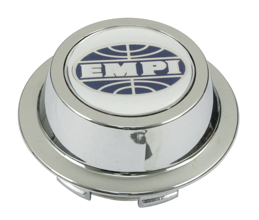 Cap Only withÂ EMPI Logo, Push On Chrome Plated Plastic with Ring 9707 Standard Cap Packaged with Wheel, 5/8" Inside Height*