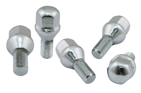 Chrome Lug Bolts   12mm, 60 Degree, Set of 5 For EMPI 5x205 wheels