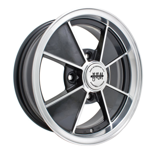 Gloss Black with Polished Lip & Spoke Edges 15 5 1/2 15 33/4 60â€¢ 4x130 131/2