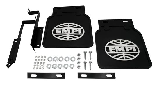 Mud Flaps, Black withÂ White Logo, Type 2, thru 72, Pair