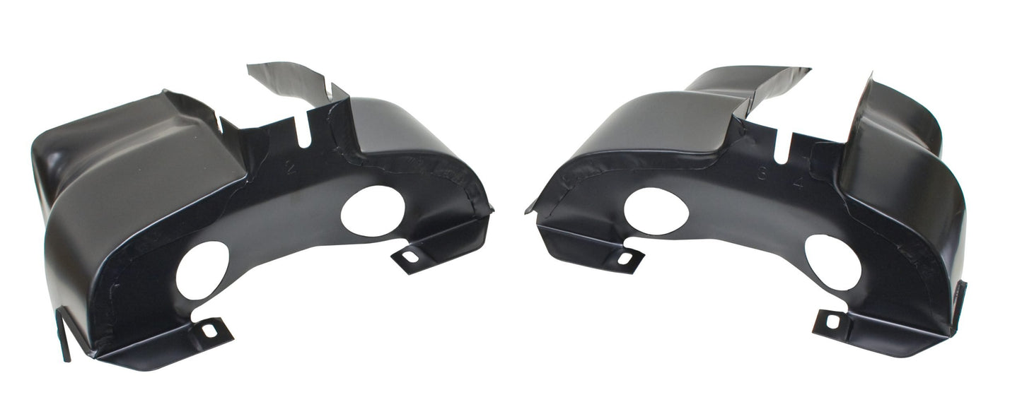 Off Road Dual Port Shrouds, Black, Pair