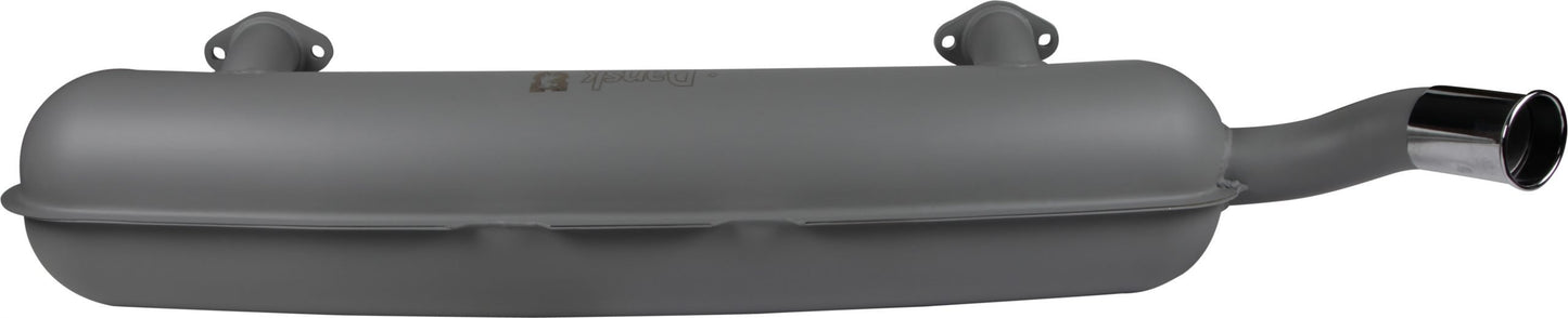 Rear Exhaust, Stainless Steel, Grey