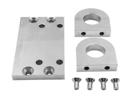 Universal Billet Support Bracket, 1 1/4", Each Length = 4 7/16", Height = 2 3/8", Width = 2 1/2"