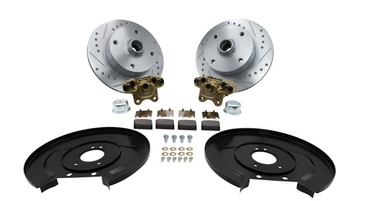 EMPI Ball Joint Front Brake Disc Kit 4/130 Drilled and Slotted, w/o Spindles