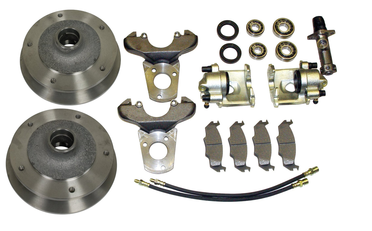 Zero Off Set Front Disc Brake Kit Link Pin, 5 Lug, 5x205 to '65 with Single M/C