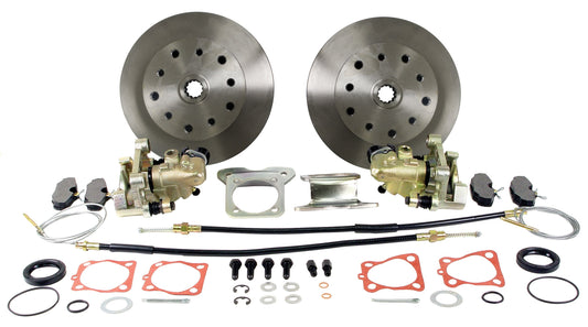 Rear Disc Brake Kit, Swing Axle, 58 67, Double Drilled 5x130 with 14x1.5mm Threads 5x4.75" with 12mm Threads, Standard Kit