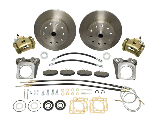 Rear Disc Brake Kit, I.R.S., 68 72, Double Drilled 5x130 with 14x1.5mm Threads 5x4.75" with 12mm Threads, Deluxe Kit