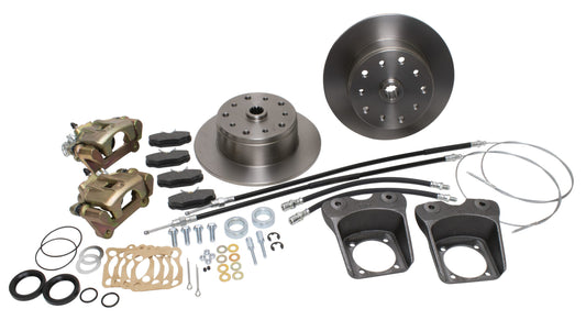 Rear Disc Brake Kit, I.R.S., 73 79, Double Drilled 5x130 with 14x1.5mm Threads 5x4.75" with 12mm Threads, Deluxe Kit