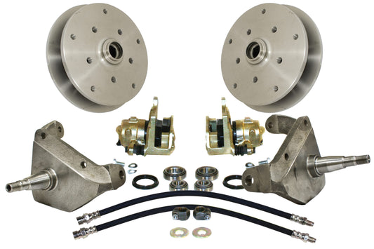 Drop Spindle 5/205 Front Disc Brake Kit, Double Drilled 5/130 with 14x1.5mm threads or 5/205 with 12x1.5mm threads, Link Pin