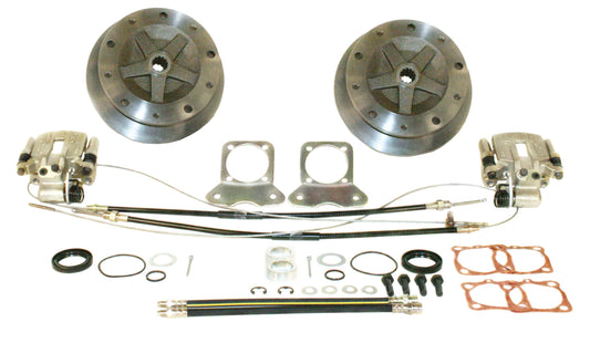 Wide Rear Disc Brake Kit with E Brake, 5/205, I.R.S. 68 72, S/Axle 1968