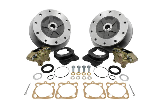 Deluxe Wide Rear Disc Brake Kit without E Brake, 5/205, Swing Axle 58 67, Cast Brackets