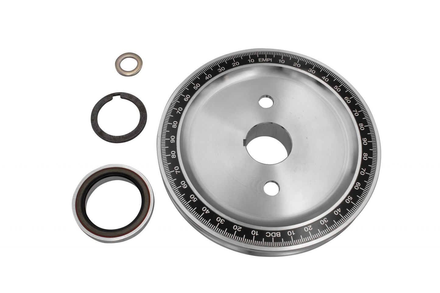 Billet Steel Pulley, Bolt In (Supplied with Aluminum Collar and Orange Seal)