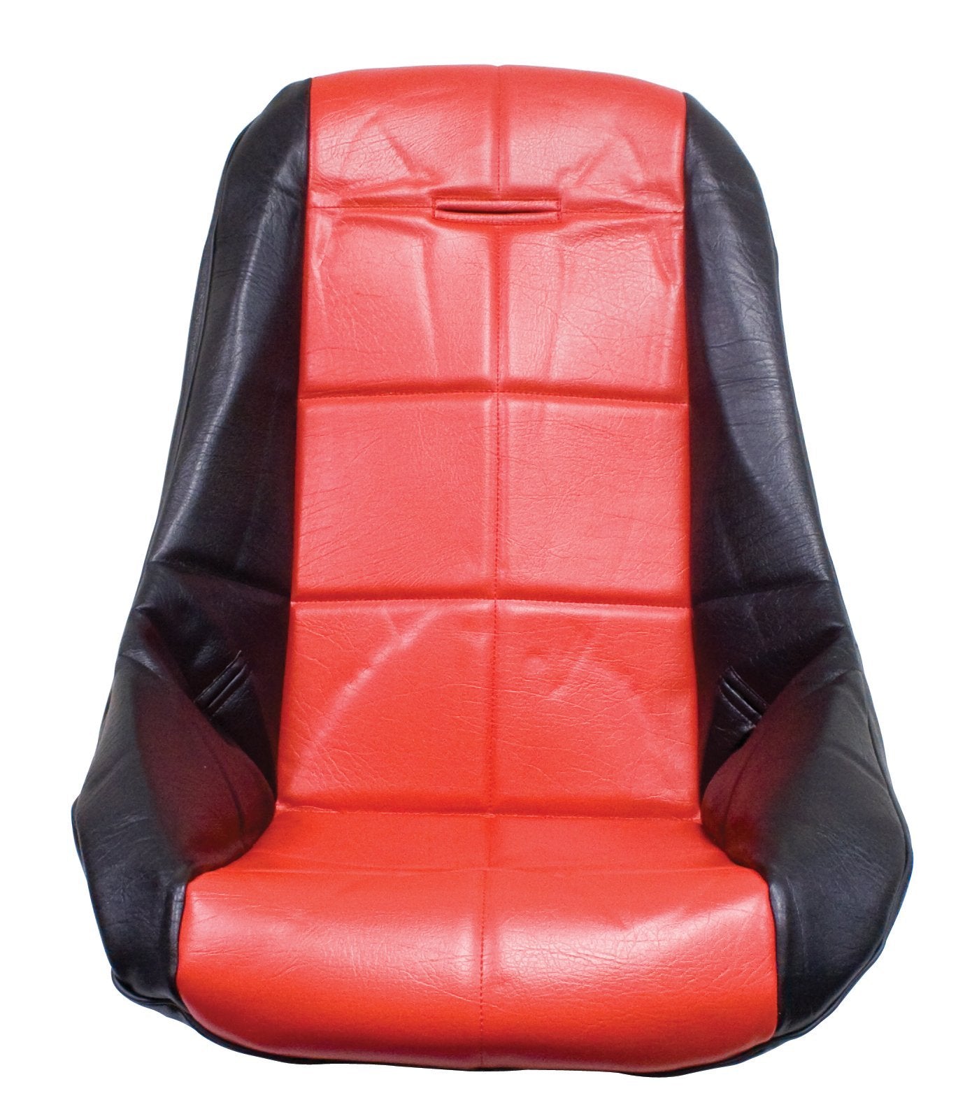 Seat Cover, Black/Red with Square Pattern, Each