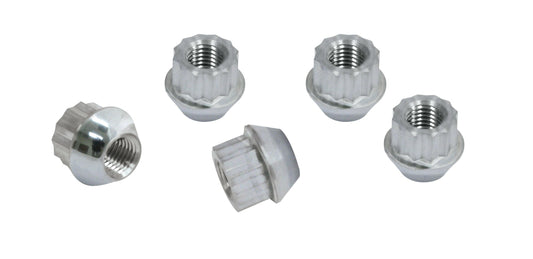 Alloy Lug Nuts, Chrome, M12 1.5, Set of 5