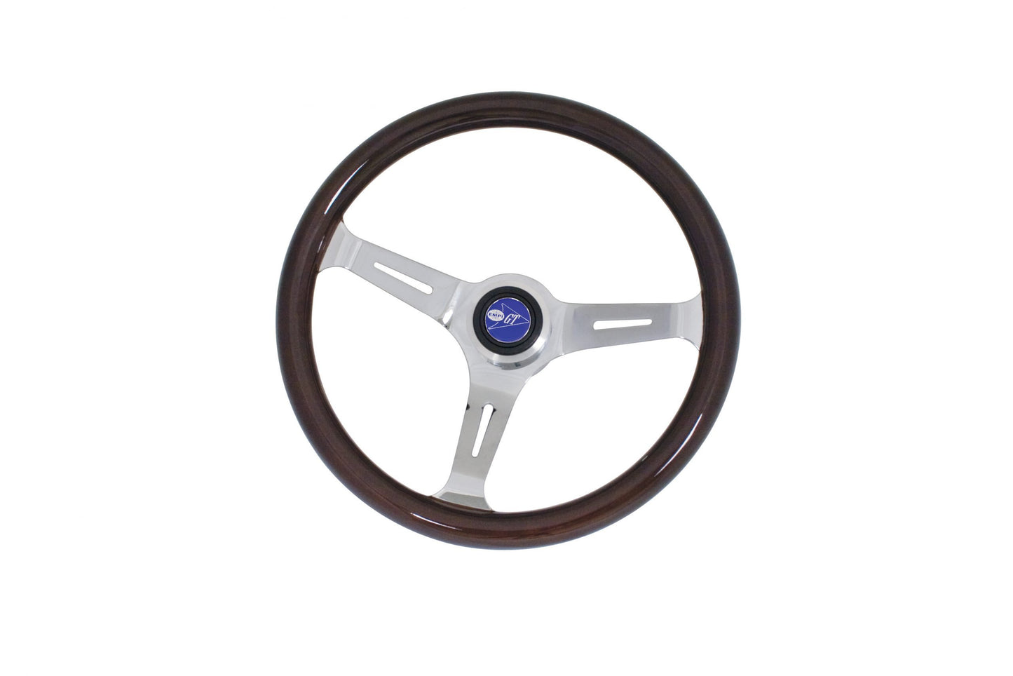 EMPI 380mm/31mm Grip Dark Classic Wood Steering Wheel with Boss Fits Type 1 & Ghia 60 74 1/2, Type 3 61 71