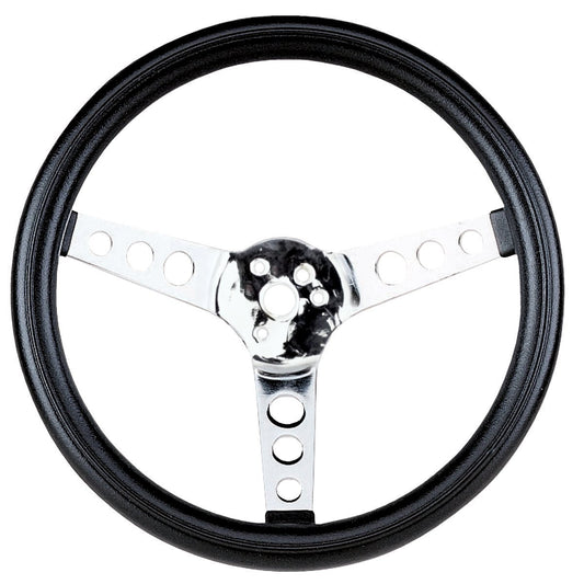 EMPI Poly Foam Steering wheel, 3 spoke, 13 Â½" Dia., 3 Â½" Dish / 3 Â½"