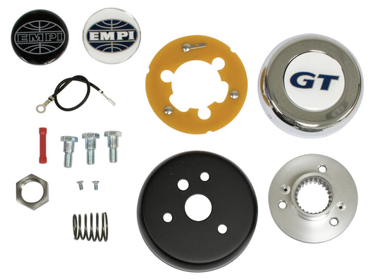 EMPI Steering Wheel Adapter Kit, Type 1 and Ghia 49 59 I.D. Spline Area .863, O.D. Spine Area .982, 24 Splines