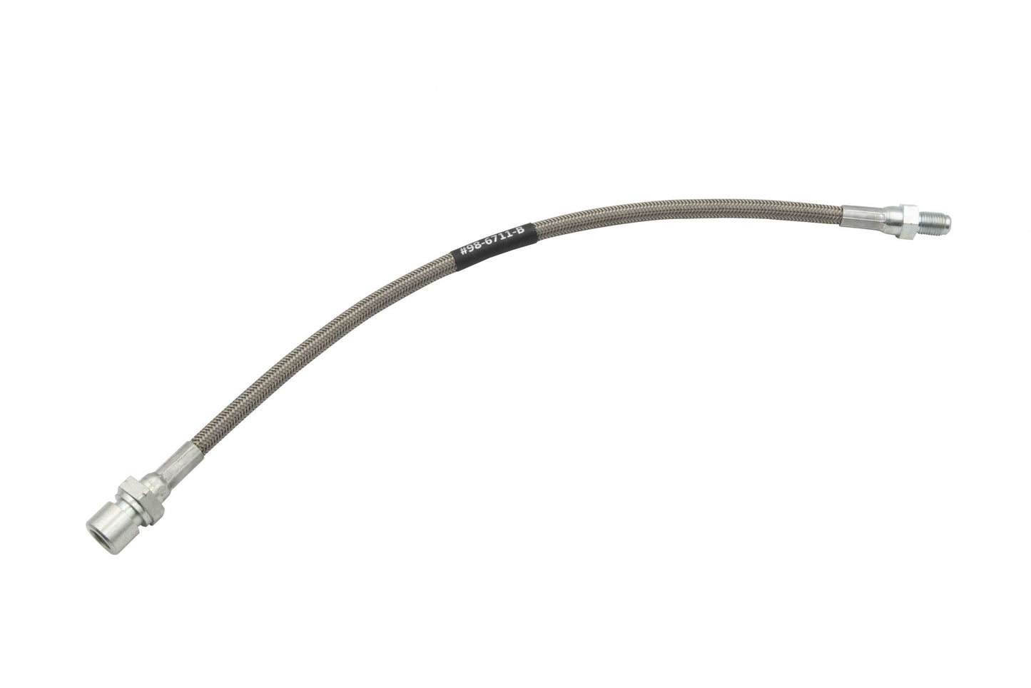 Braided S/S Brake Line, Front, M/F, 380mm (15")