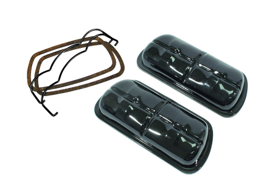 Black Stock Style Valve Covers, Set