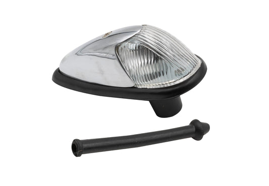 Turn Signal Assy., Left & Right, 58 63, Clear, Each (Chrome Plated Steel)