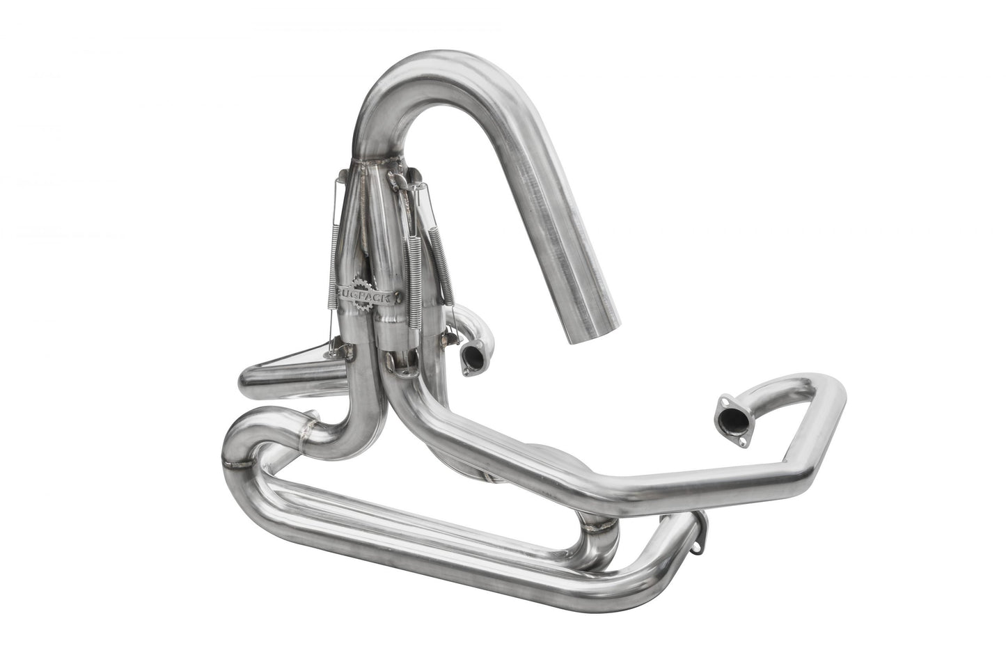 BUGPACK Stainless Steel Competition Exhaust with U Bend Stinger, 1 5/8â€