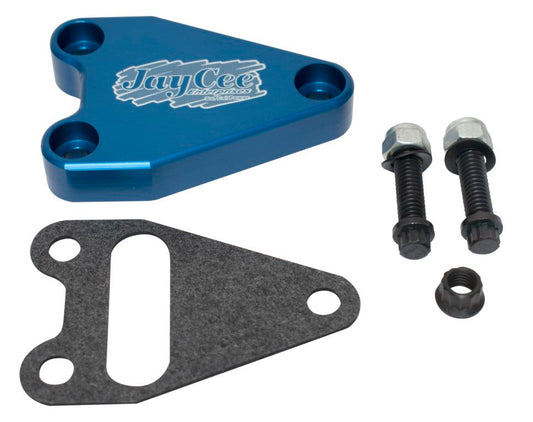 Billet Oil Cooler Block Off, Blue