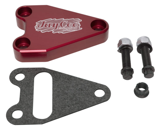 Billet Oil Cooler Block Off, Red