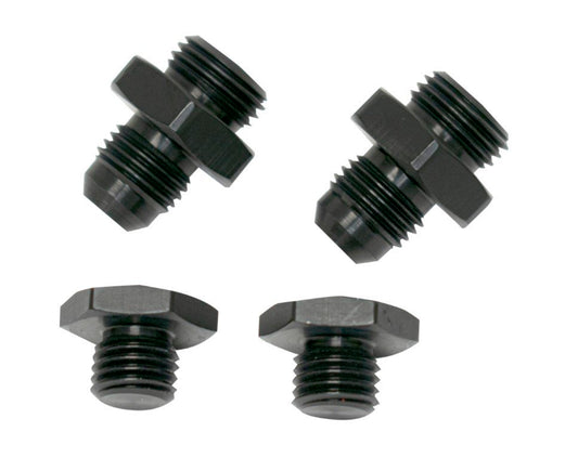 JayCee Pro Fuel Inlets, AN  6 Black, Sold in Pairs