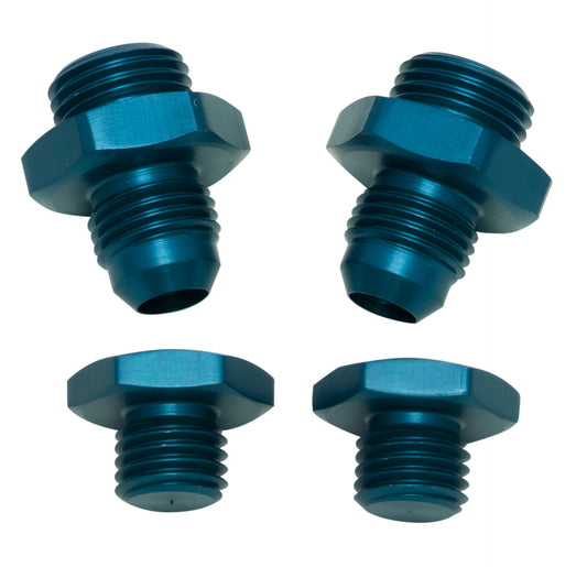 JayCee Pro Fuel Inlets, AN  8 Blue, Sold in Pairs