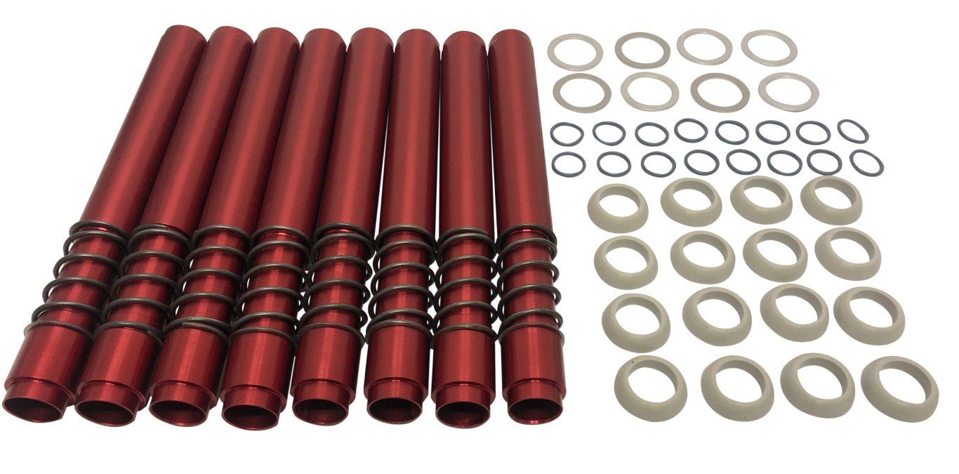 Leak Proof Pushrod Tubes, Red