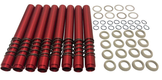 Leak Proof Pushrod Tubes, Red