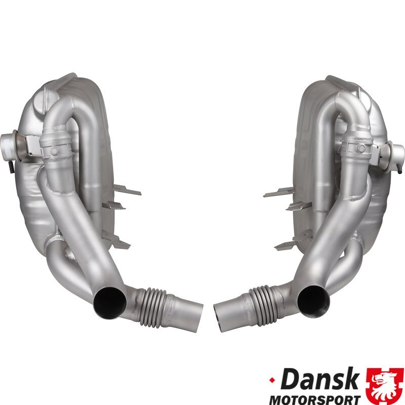 Sport Muffler Set, OE Style, w/ Adjustable Sound Valves, Stainless Steel, Satin Finish