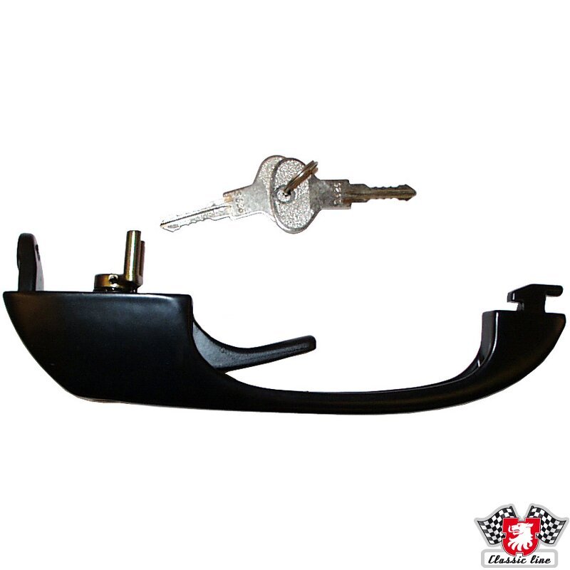 Door Handle Blk L/R W/Keys