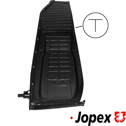 HEAVY DUTY FLOOR PAN WITH  T SEAT RUNNERS, COMPLETE, TYPE 1 (70 72), LEFT